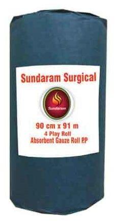 Sundaram Surgical Cotton Absorbent Gauze Roll, for Medical Use, Packaging Type : Plastic Packet