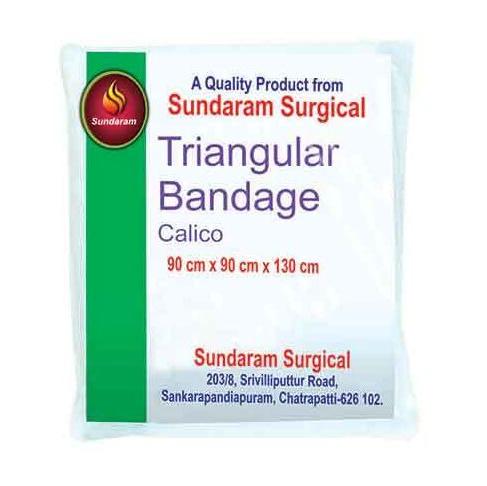 Sundaram Surgical 100% Cotton Triangular Bandage, Color : Brown