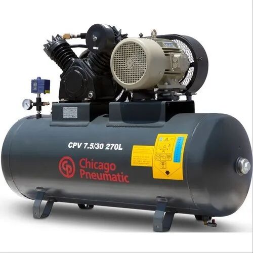 Chicago Pneumatic Reciprocating Air Compressor, Voltage : 3 phase 415 volt