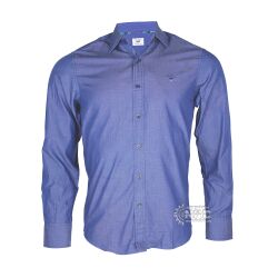 Blue Plain Long Sleeve Shirt