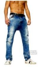 Bright Jeans With Cracks