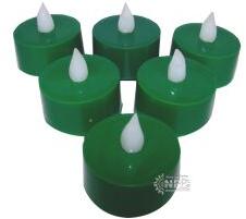 Green Colour Led T-Light Candle