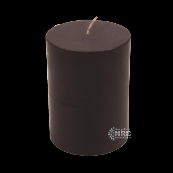 Plain Black Wax Pillar Candle