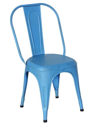 Sky Blue Color Metal Chair