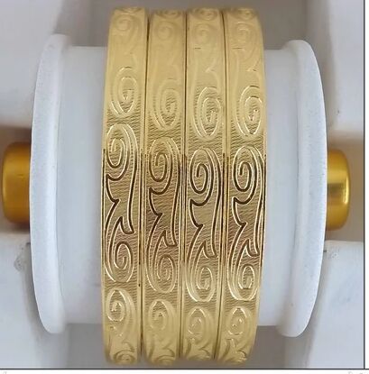 Cnc bangles designs on sale gold