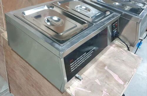 Silver Square Stainless Steel Bain Marie