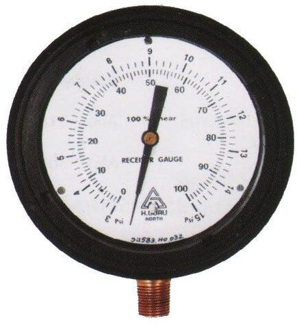 H Guru Steel Pressure Gauge, for Industrial, Laboratory