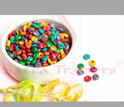 Multicolour Round Wooden Beads, Size : 8MM