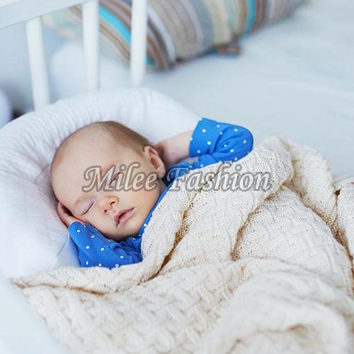 Milee Fashion Knitted Fleece Baby Blankets, Technics : Embroidered, Hand loom Washed, Machine Made, Yarn Dyed