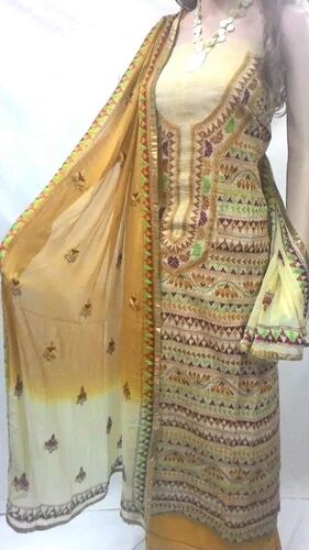 Hand Embroidery Cotton Suit, Occasion : Party Wear