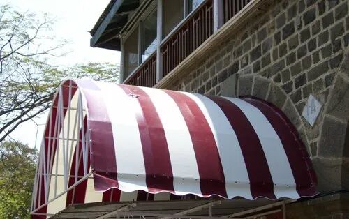 Pvc Dome Awning, For Outdoor Shading, Pattern : Striped