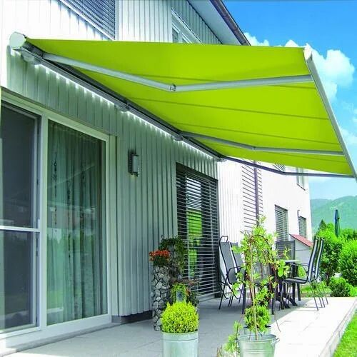 Window Solution Plain Polyester Terrace Awning, Shape : Rectangle