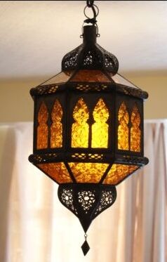 Polished Plain Moroccan Lantern, Color : Black