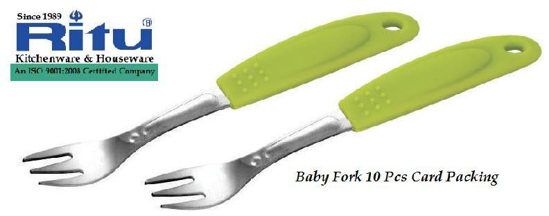 J-064 Ritu Baby Fork Regular 10 Pcs Card Packing