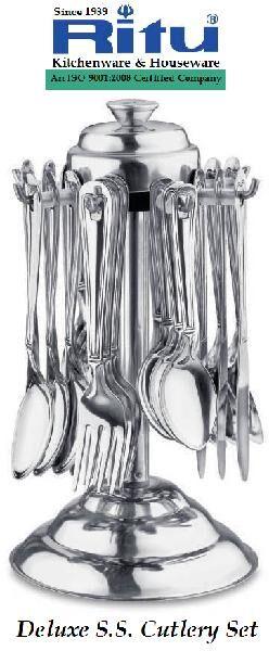 J-084 Ritu Stainless Steel Cutlery 24 Piece Revolving Set Deluxe