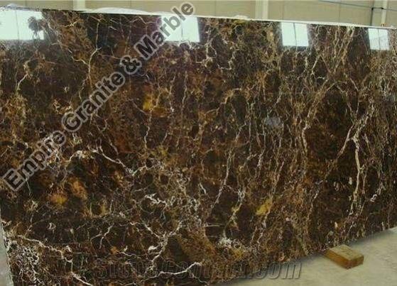 Golden Brown Marble Slab, for Hotel, Kitchen, Office, Restaurant, Feature : Crack Resistance, Stain Resistance