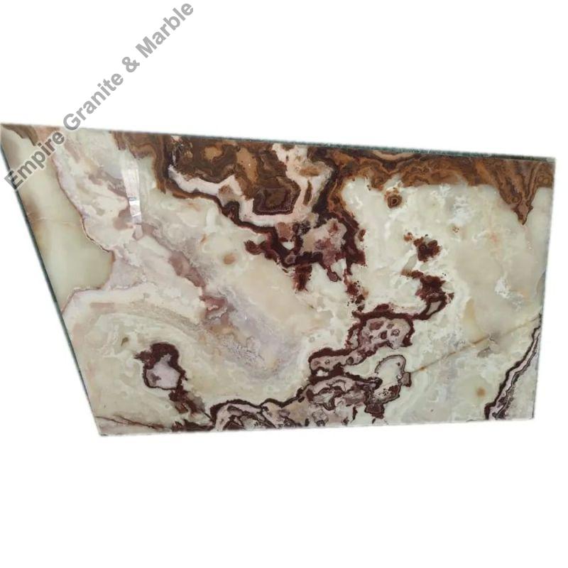 Non Polished Multicolor Onyx Marble Slab, for Countertops, Kitchen Top, Staircase, Feature : Crack Resistance