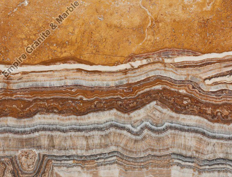 Non Polished Tiger Onyx Marble Slab, for Countertops, Kitchen Top, Staircase, Feature : Crack Resistance