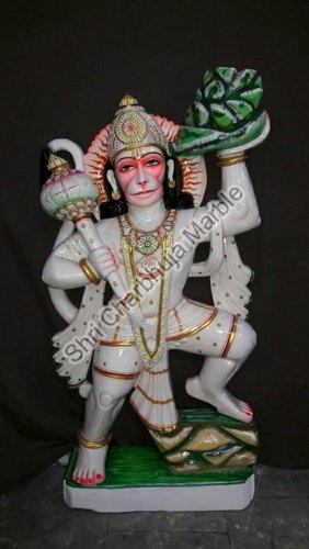 Polished Marble Hanuman Statue, For Garden, Home, Office, Shop, Temple, Packaging Type : Carton Box