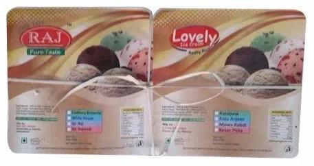 Printed Paper Ice Cream Adhesive Label, Packaging Type : Box