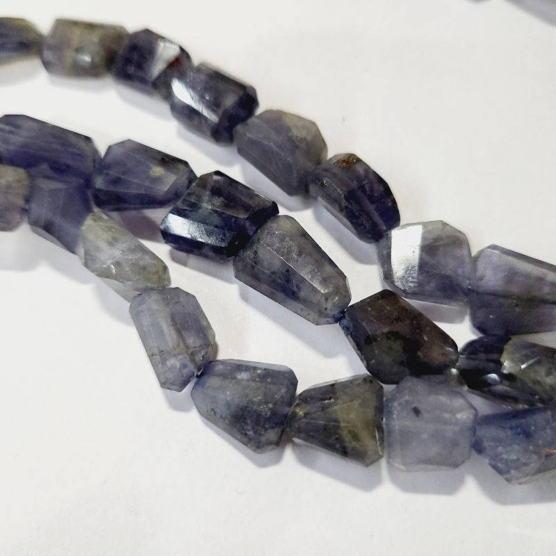 Natural Iolite Faceted Tumble Stone Beads