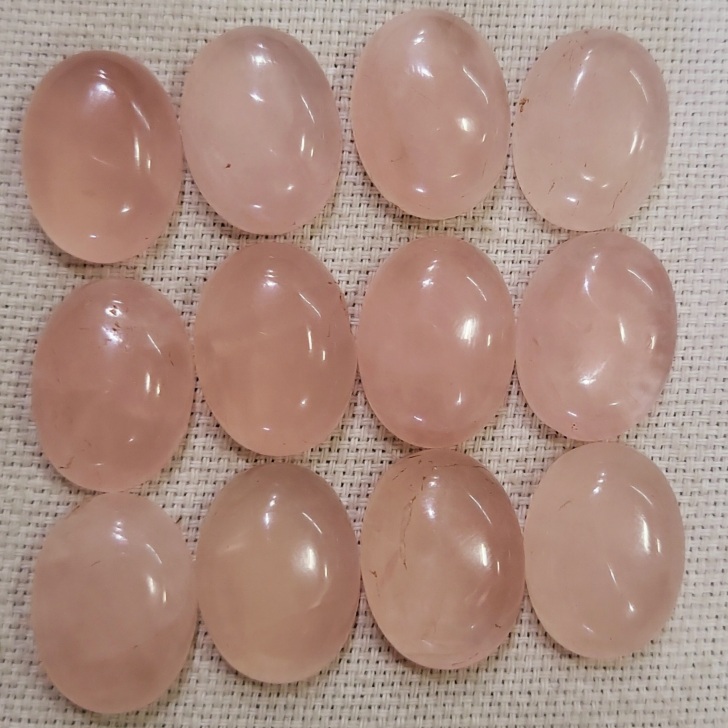 rose quartz gemstone calibrated cabochons