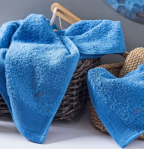 Embedded Stripe Towel Set, for Bathroom, Home, Home Bath, Hotel, Hotel Bath, Color : Blue