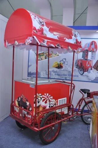 PPGI/SS/PUF/ Ice Cream Cart, Color : White