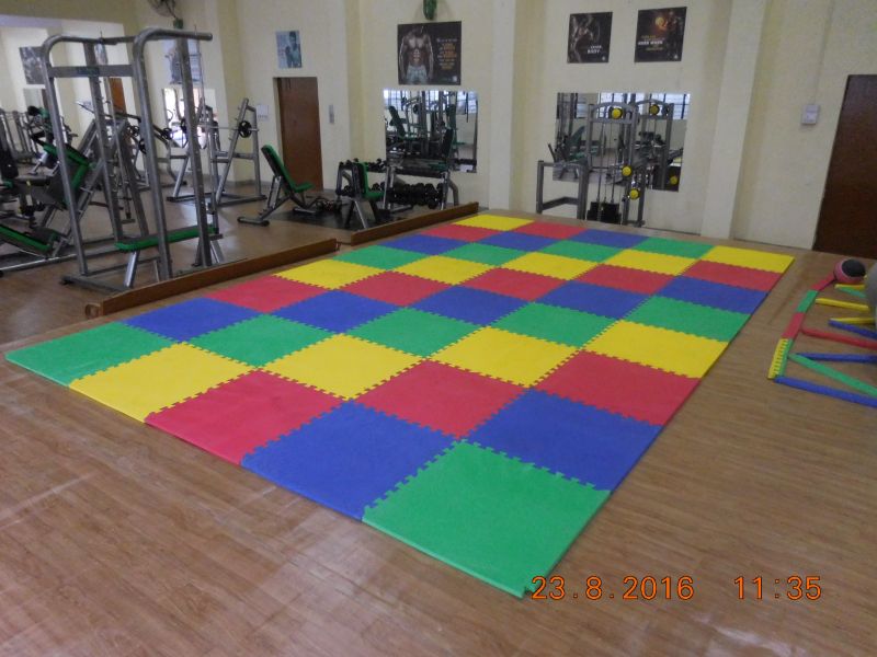 OnTrackYou interlocking gym mats, Color : Black