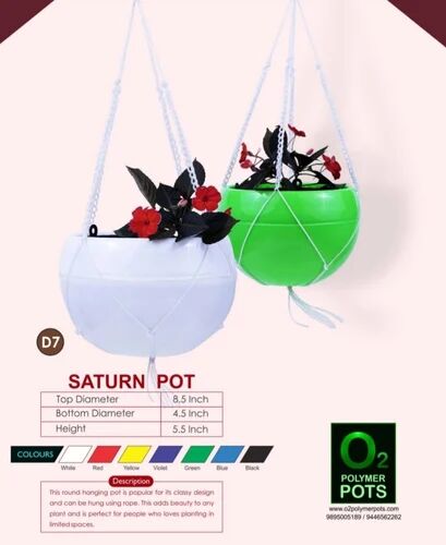 Plastic Saturn Hanging Pot, Size : 4.5 Inch