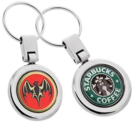 Round Promotional Metal Keychain