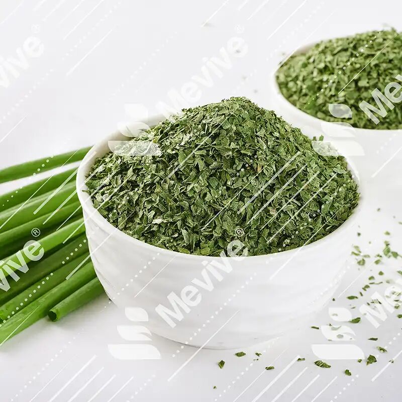 Mevive International India Dehydrated Chives Flakes, for Cooking, Packaging Size : 1kg