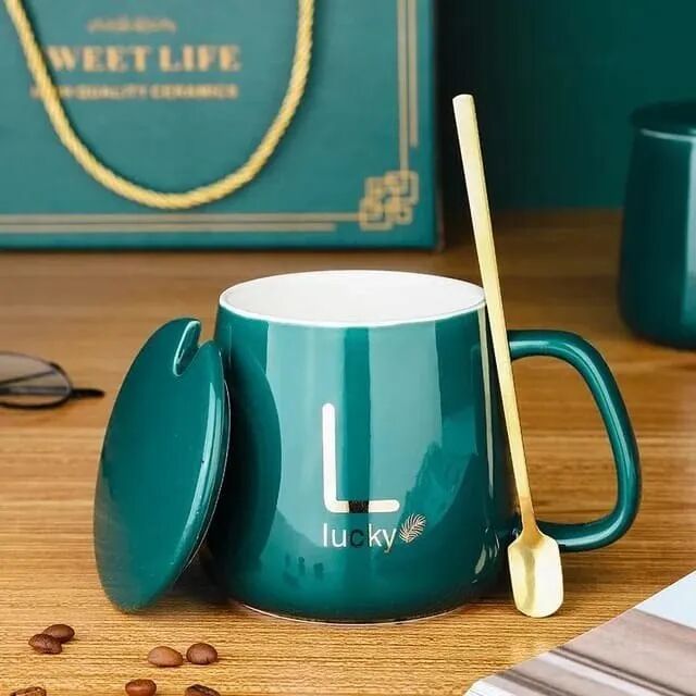 Stoneware Coffee Mug, Color : Green