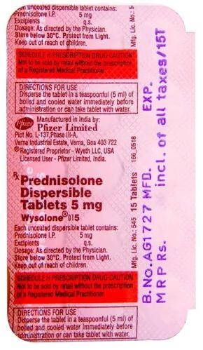 Prednisolone Tablets, Purity : 99%