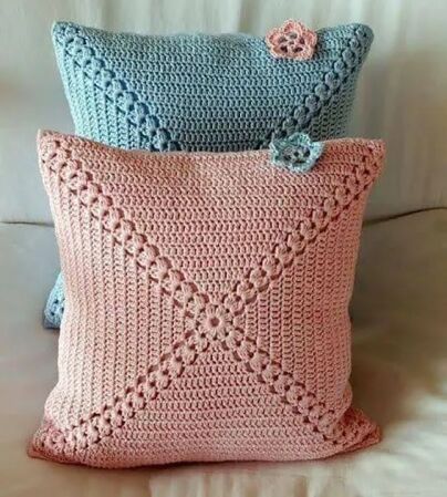 Cotton Hand Crochet Pillow Covers