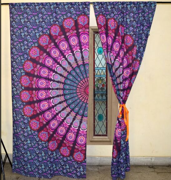 Mandala Printed Cotton Curtain