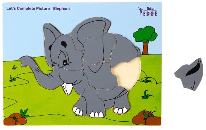 LET\'S COMPLETE PICTURE - ELEPHANT Educational puzzle Toys