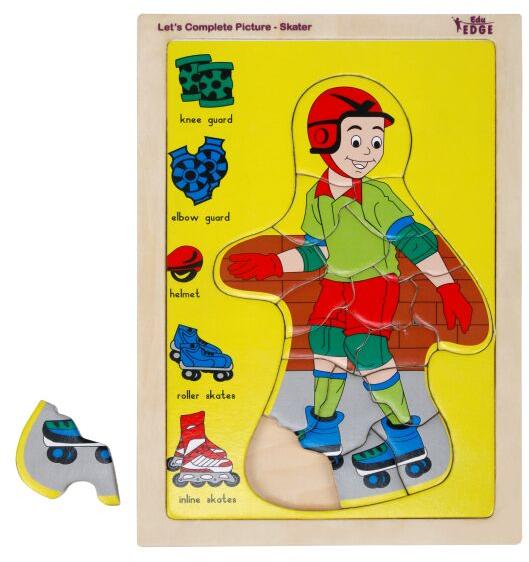 LET\'S COMPLETE PICTURE - SKATING BOY Educational puzzle Toys