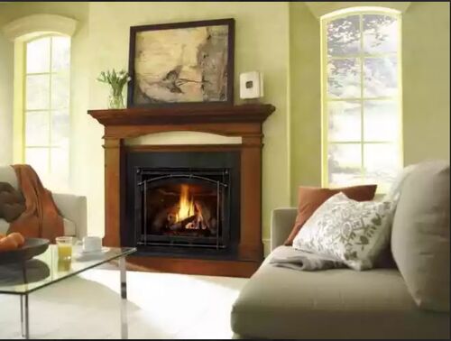 Wood Electric Fireplace Mantels, for Homes, Color : Dark Brown