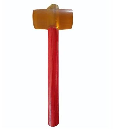 Wooden Handle Transparent Rubber Hammer