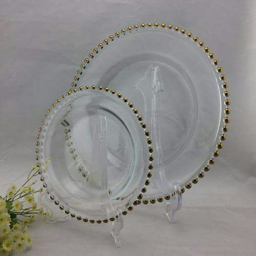 Glass Charger Plate, Size : 13 Inch