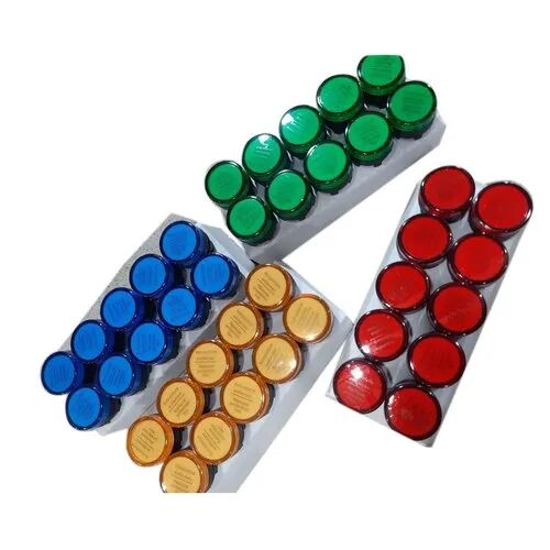 Round Plastic LED Indicator Lamp, Color : Blue, Yellow, Green Red.