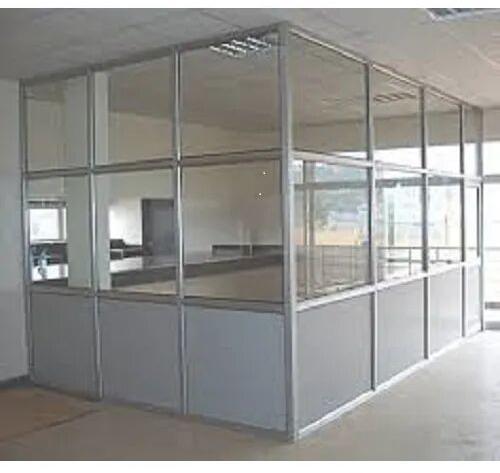 Polished Aluminum Office Partition