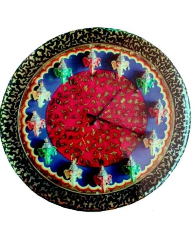 Mulit Colour Round Wooden Wall Watch, for Home, Office, Decoration, Display Type : Analog