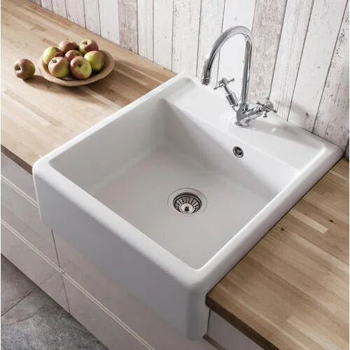 White Bathroom Ceramic Sinks, For Home