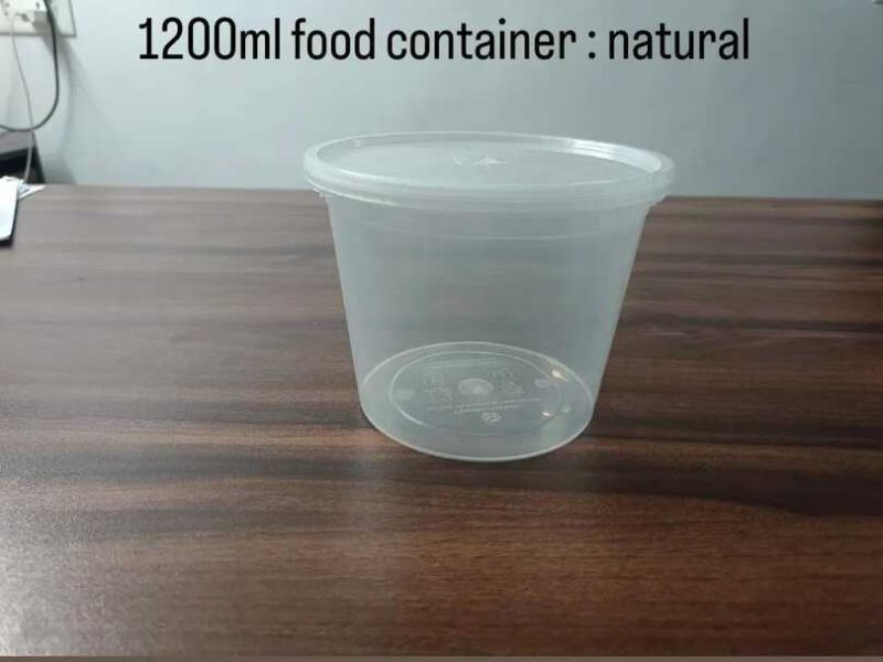 1200 ml Transparent Disposable Plastic Food Container