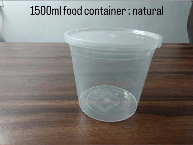 1500 ml Transparent Disposable Plastic Food Container