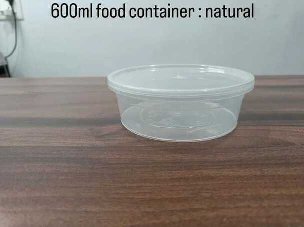 600 ml Transparent Disposable Plastic Food Container