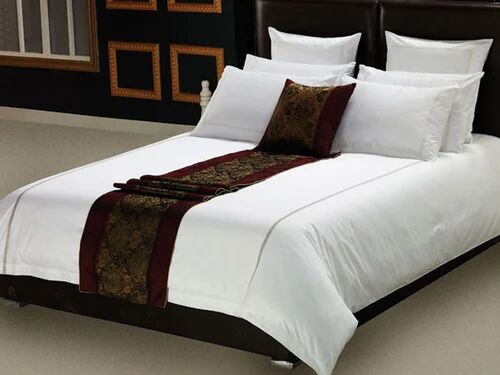 Hotel Cotton Bed Sheet, Color : White