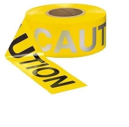 Polythene Caution Tape, Color : Yellow